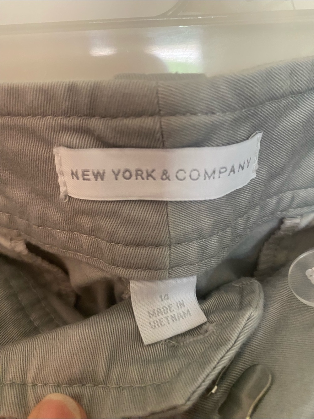New York & Company Gray Women's Chino Bermuda Shorts - Picture 3 of 6